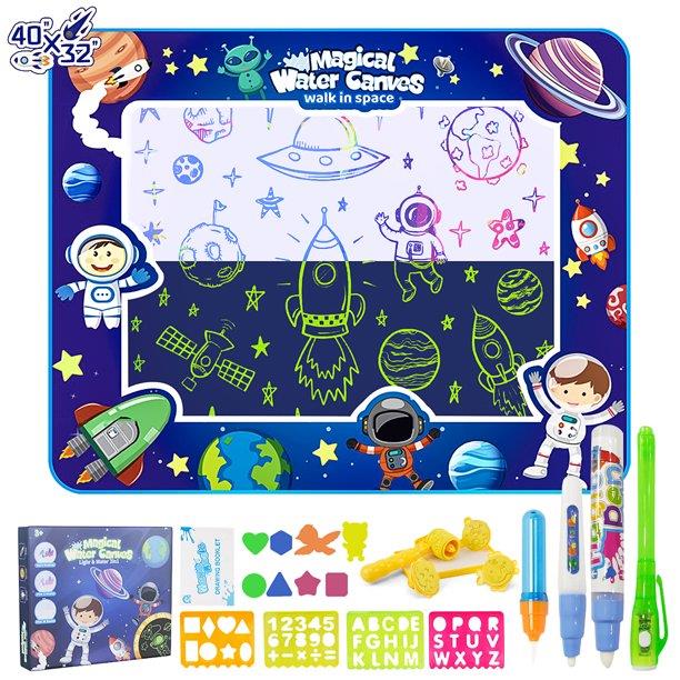 40x32 Inches Luminous Magic Doodle Drawing Mat Glow in the Dark