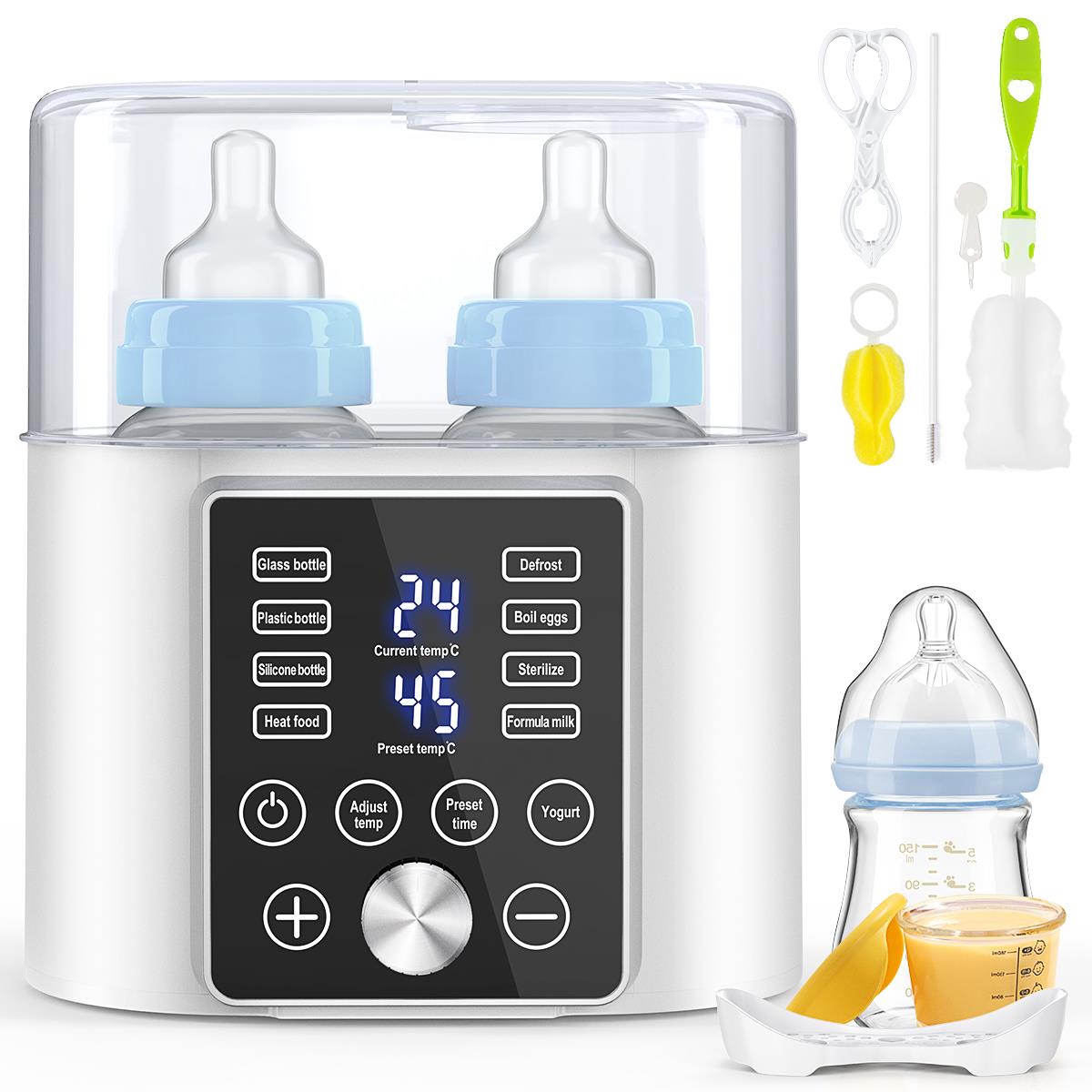 Baby Bottle Warmer, 12-in-1 Fast Milk Warmer with Appointment &Timer