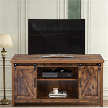 TV Stand，Barn door modern &farmhousewood entertainment center