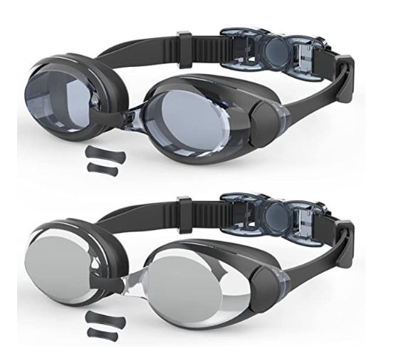 Swim Goggles Pack of 2 Swimming Goggles Anti Fog for Adult Men Women Youth Kids