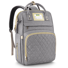 Diaper Bag Backpack, Multifunctional Baby Changing Bag with Insulated Milk Bottle Pocket