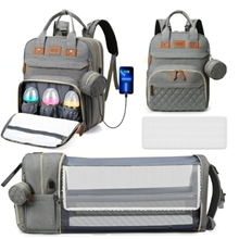 Diaper Bag Backpack, Multifunction Baby Diaper Bag with Changing Station