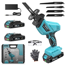 20V Cordless Reciprocating Saw, 0-3000 SPM, Blue