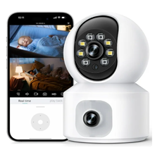GPED Baby Monitor with Dual Cameras, 2K HD Wifi Cameras for Home Security/Baby Monitor/Pet Camera,