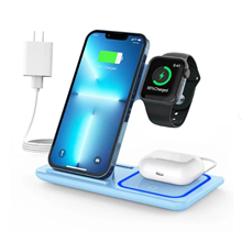 Wireless Charger, 3 in 1 Fast Charging Station Cable for iPhone 15 14 13/12/11