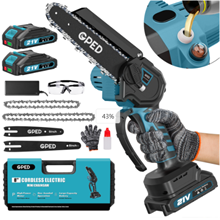 Mini Chainsaw Cordless 8 Inch, Blue