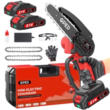 Mini Chainsaw, 6 Inch Portable Electric Chainsaw Cordless, Red