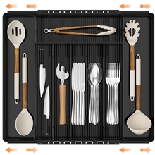 Silverware Drawer Organizer, Medium, Black