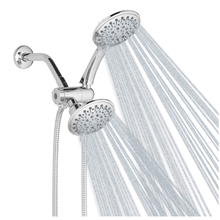 GPED Dual Shower Head Combo, Premium High Pressure 3-Way Rainfall Shower