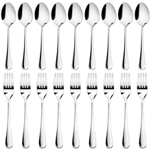 24 piece Forks and Spoons Silverware Set