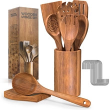 Wooden Spoons for Cooking, 9 PCS