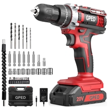 Power Drill Driver Kit, Cordless Power Drill Set with 1 Lithium-Ion & Charger