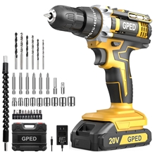 Power Drill Driver Kit, Cordless Power Drill Set with 1 Lithium-Ion & Charger