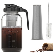 Glass Mason Jar Pitcher with Pour Spout Lid