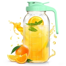 Glass Mason Jar Pitcher with Pour Spout Lid