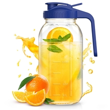 Glass Mason Jar Pitcher with Pour Spout Lid