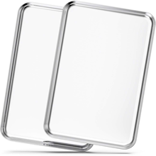 Baking Sheet Set of 2, Stainless Steel Cookie Tray Pans Set for Oven, Rectangle 17.3” x 12.2” x 1”