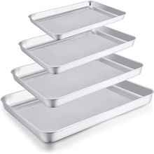 Baking Sheet Pan Set of 4, 16/12/10.5/9.3 Inch