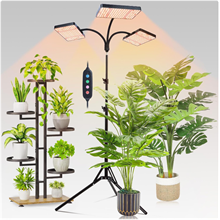 3-Head Grow Light with Stand, LED Plant Light for Indoor Plants