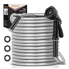 75ft Garden Hose, Metal Stainless Steel Water Hose