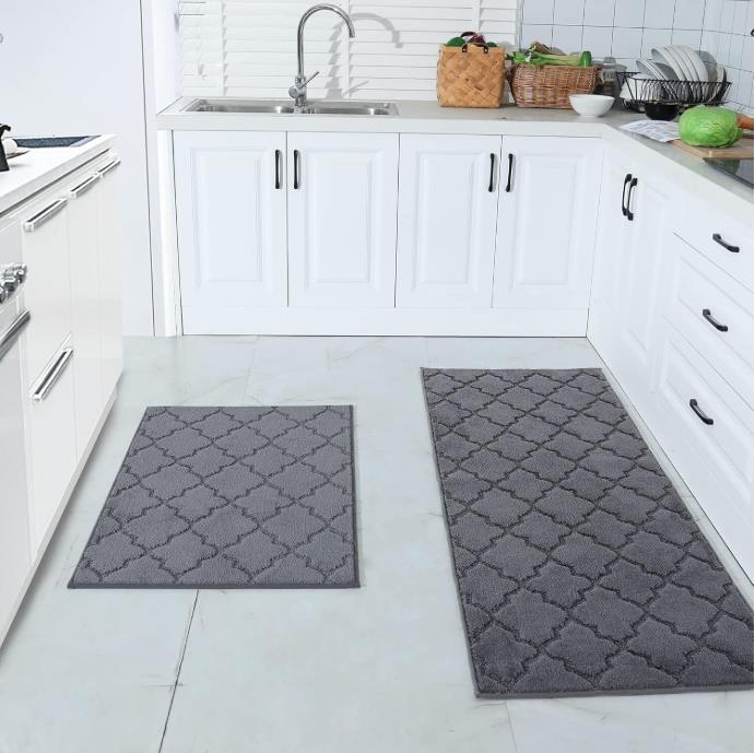 Kitchen Mat Set, 2PCS Absorbent Non-Slip Kitchen Rug