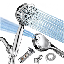 GPED 10-Setting Handheld Shower Head, High Pressure Shower Head with Filter