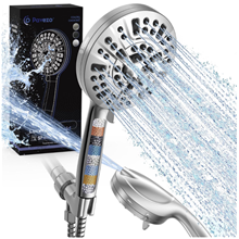 GPED High Pressure Filtered Shower Head with Handheld - 10 Functions