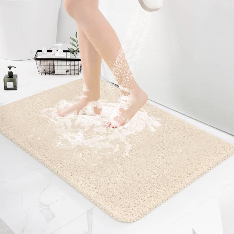Non Slip Bathtub Mat, Anti Slip Shower Mat,PVC Loofah Shower Mat - 17.7x30 Inches