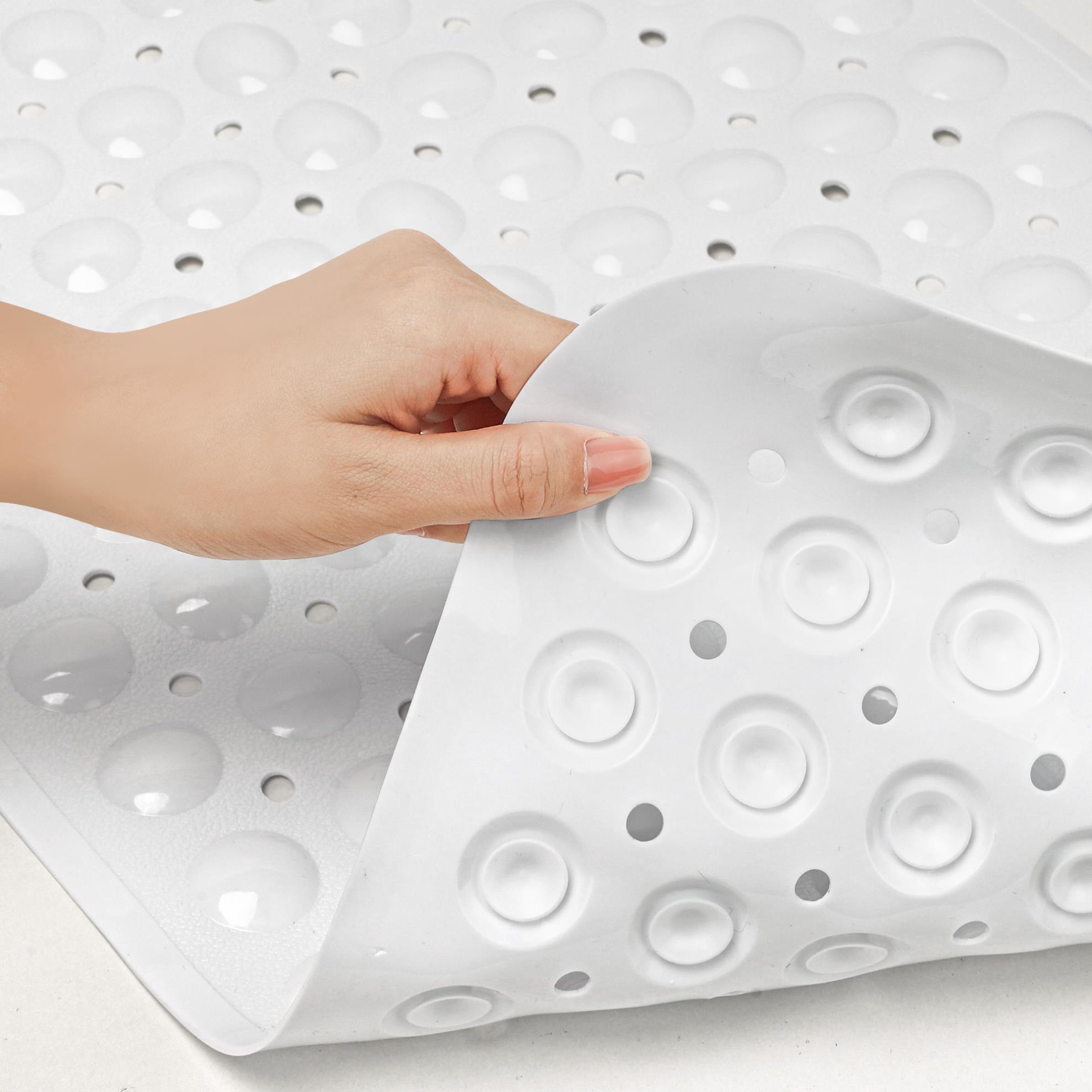 GPED Bathtub Mats for Shower Tub, Non Slip 34 x 22 Inch Bath Mat with Drain Holes and Suction Cups