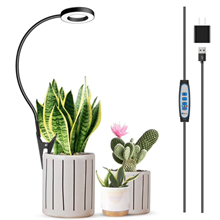 GPED Grow Lights for Indoor Plants, Pot Clip LED Plant Lights with 10-Level Dimmable