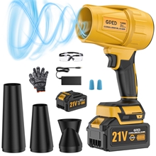 Leaf Blower Cordless, Mini Blower with 2×4.0Ah Batteries & Charger, Yellow