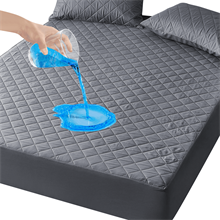 Waterproof Mattress Pad California King Size, Quilted Mattress Protector, Gray