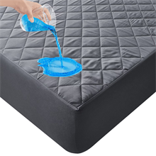 Waterproof Mattress Pad Full Size, Quilted Mattress Protector, Gray