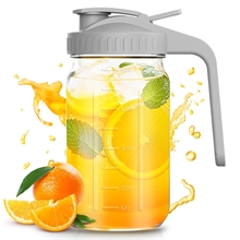 GPED 32 oz Heavy Duty Glass Mason Jar Pitcher, Cold Brew Coffee Maker Pitcher