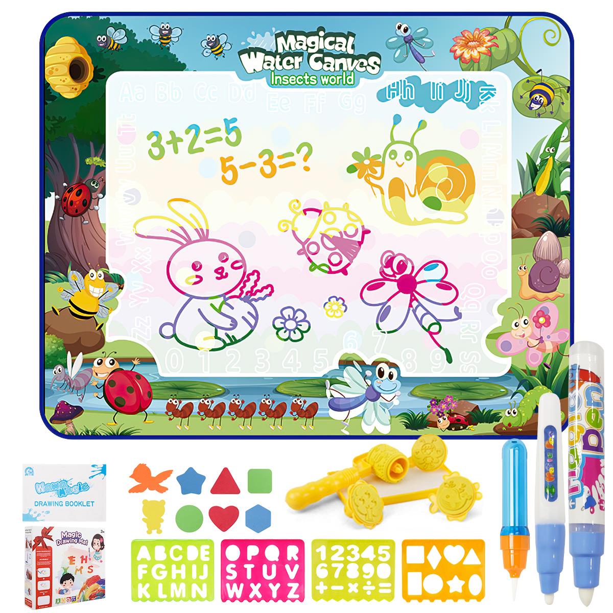 40 x 32 inch Large Aqua Magic Water Drawing Mat Toy Gifts for Boys Girls Kids Painting Writing Pad