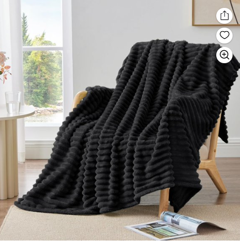 Extra Soft Strip Blanket, Plush Fuzzy Cozy Bed Blankets and Throws for Couch,Bed,Sofa