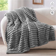 Extra Soft Strip Blanket, Plush Fuzzy Cozy Bed Blankets