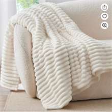 Extra Soft Strip Blanket, Plush Fuzzy Cozy Bed Blankets