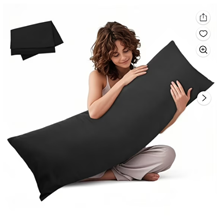 Large Body Pillow Insert with Pillowcase, Breathable Full Body Pillow for Side Sleeper