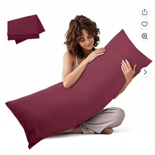 Large Body Pillow Insert with Pillowcase, Breathable Full Body Pillow for Side Sleeper