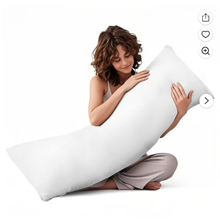Large Body Pillow Insert with Pillowcase, Breathable Full Body Pillow for Side Sleeper