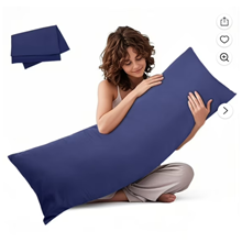 Large Body Pillow Insert with Pillowcase, Breathable Full Body Pillow for Side Sleeper