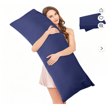 Large Body Pillow Insert with Pillowcase, Breathable Full Body Pillow for Side Sleeper