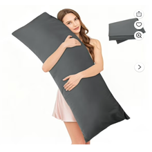 Large Body Pillow Insert with Pillowcase, Breathable Full Body Pillow for Side Sleeper