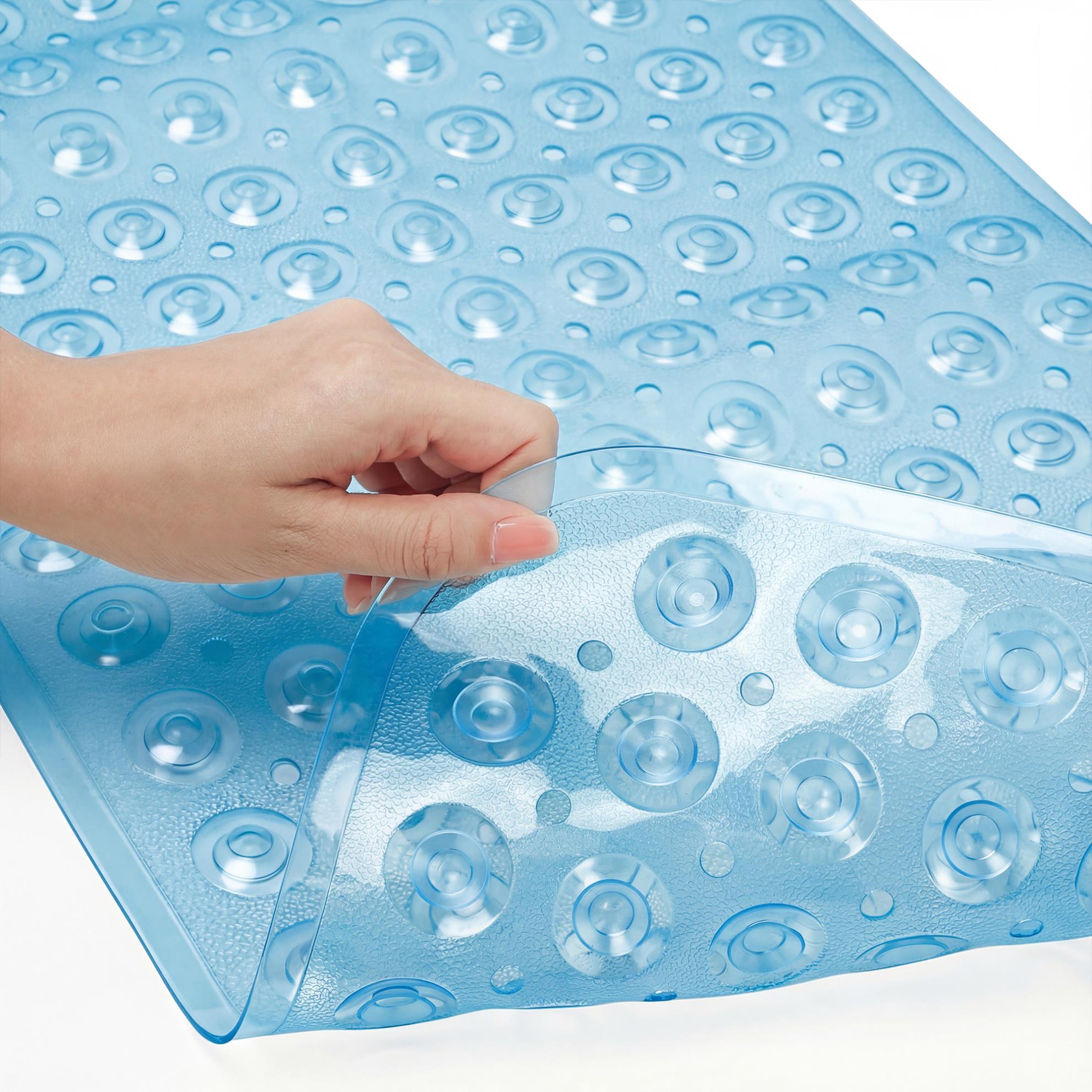 GPED Bathtub Mats for Shower Tub, Non Slip 34 x 22 Inch Bath Mat with Drain Holes and Suction Cup