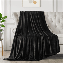 Throw size blanket,black