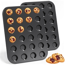 GPED 2 Pack Muffin Pan for Baking, 24-Cup Nonstick Mini Cupcake Pan