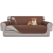 GPED Reversible Sofa Cover, Water Resistant Couch Cover with Elastic Straps, Triple-Layer